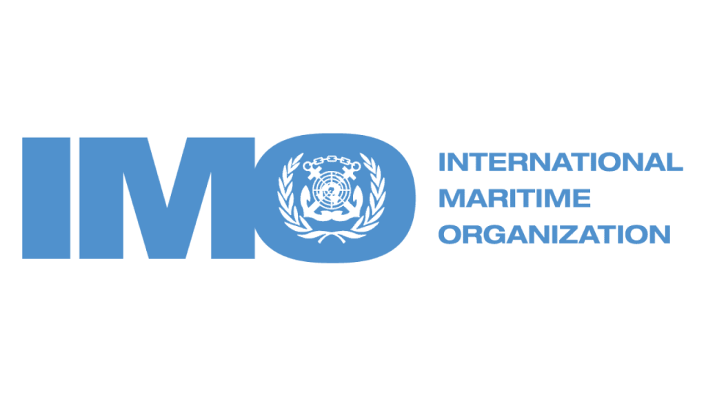 لوگوی رسمی سازمان جهانی دریانوردی (IMO – International Maritime Organization)، نهاد بین‌المللی مسئول تنظیم استانداردهای ایمنی، امنیت و حفاظت محیط زیست در حمل‌ونقل دریایی.